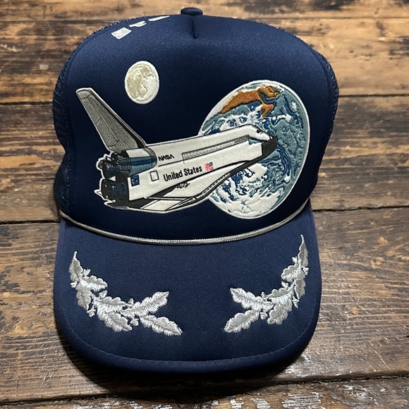 Other - NASA Space Shuttle Patch Trucker Hat - Navy